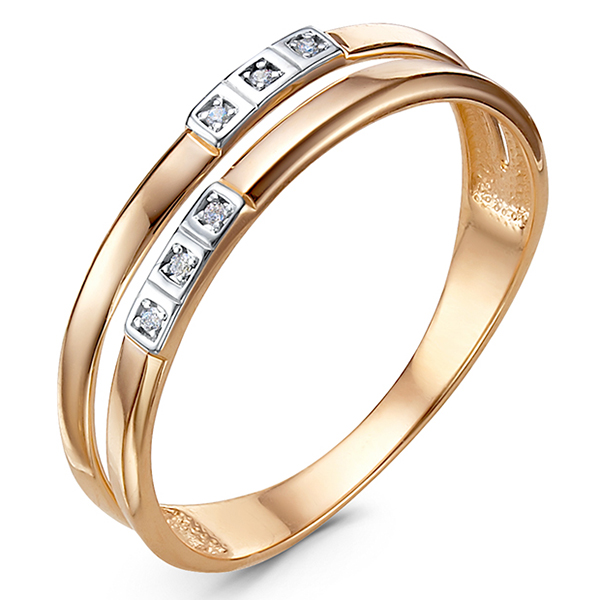 Кольцо, золото, фианит, 1100831
